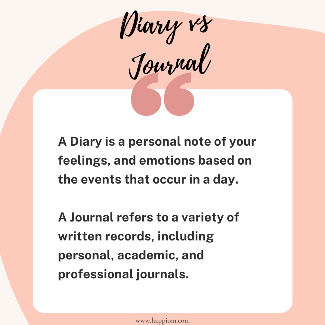 Diary vs Journal, Are They Different or Same?